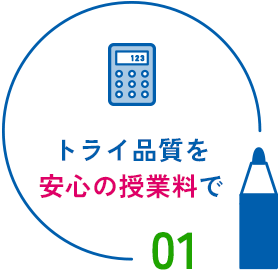 01 トライ品質を安心の授業料で